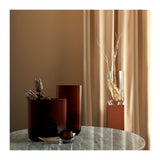 Low Blade Vase, Caramel