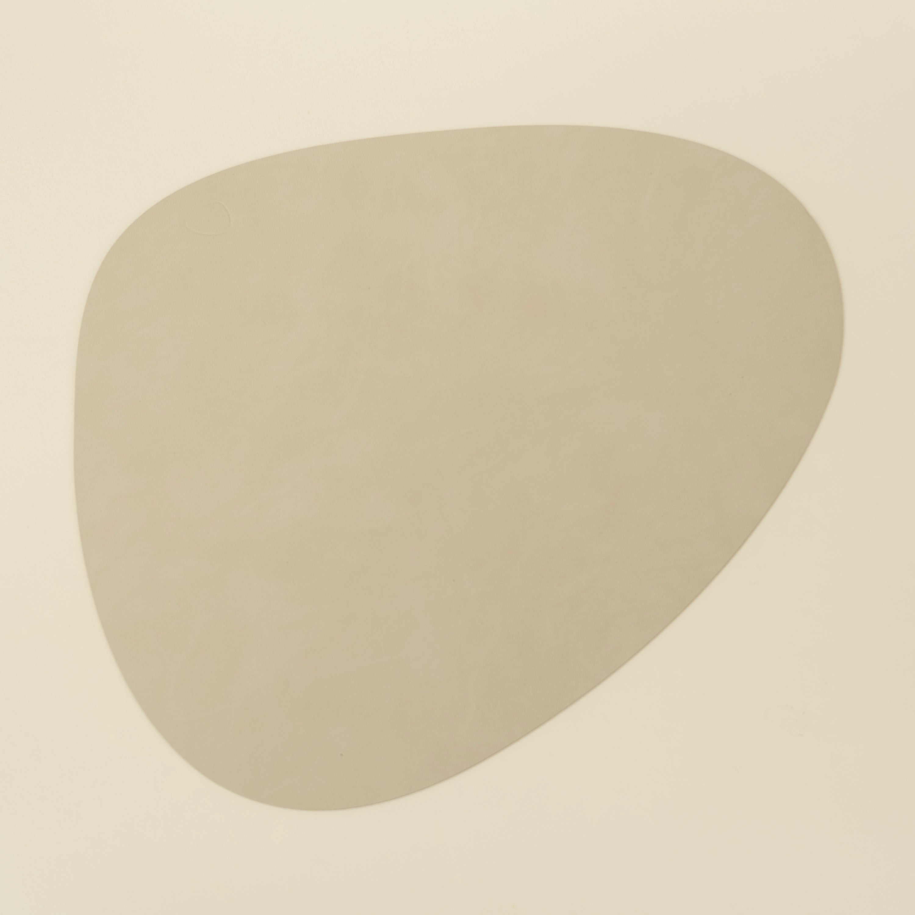 Nupo Curve Recycled Leather Placemat, Oyster White