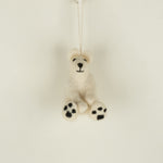 felt polar bear ornament