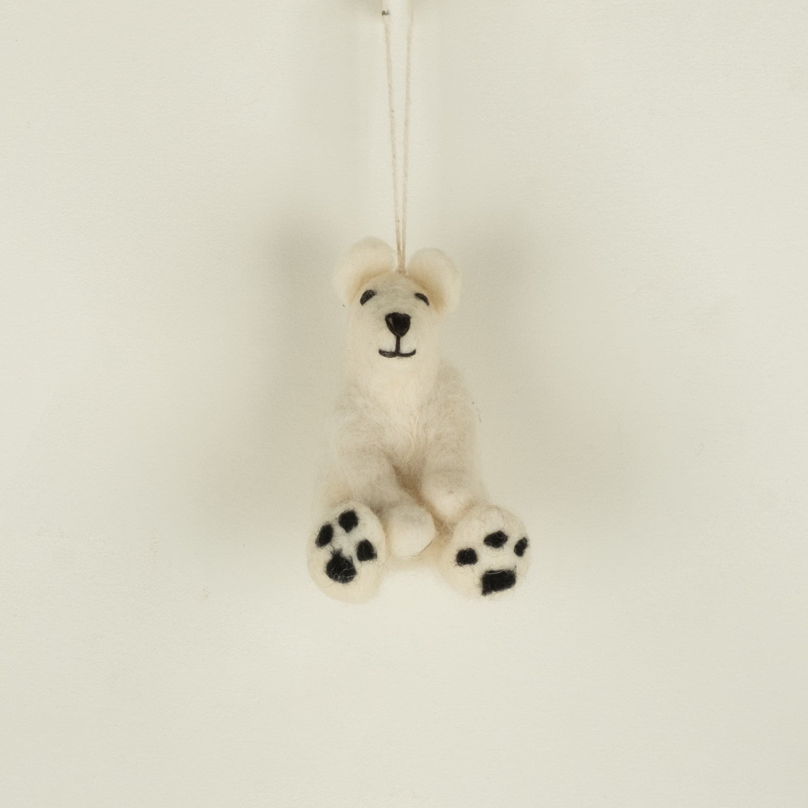 felt polar bear ornament