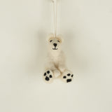 felt polar bear ornament