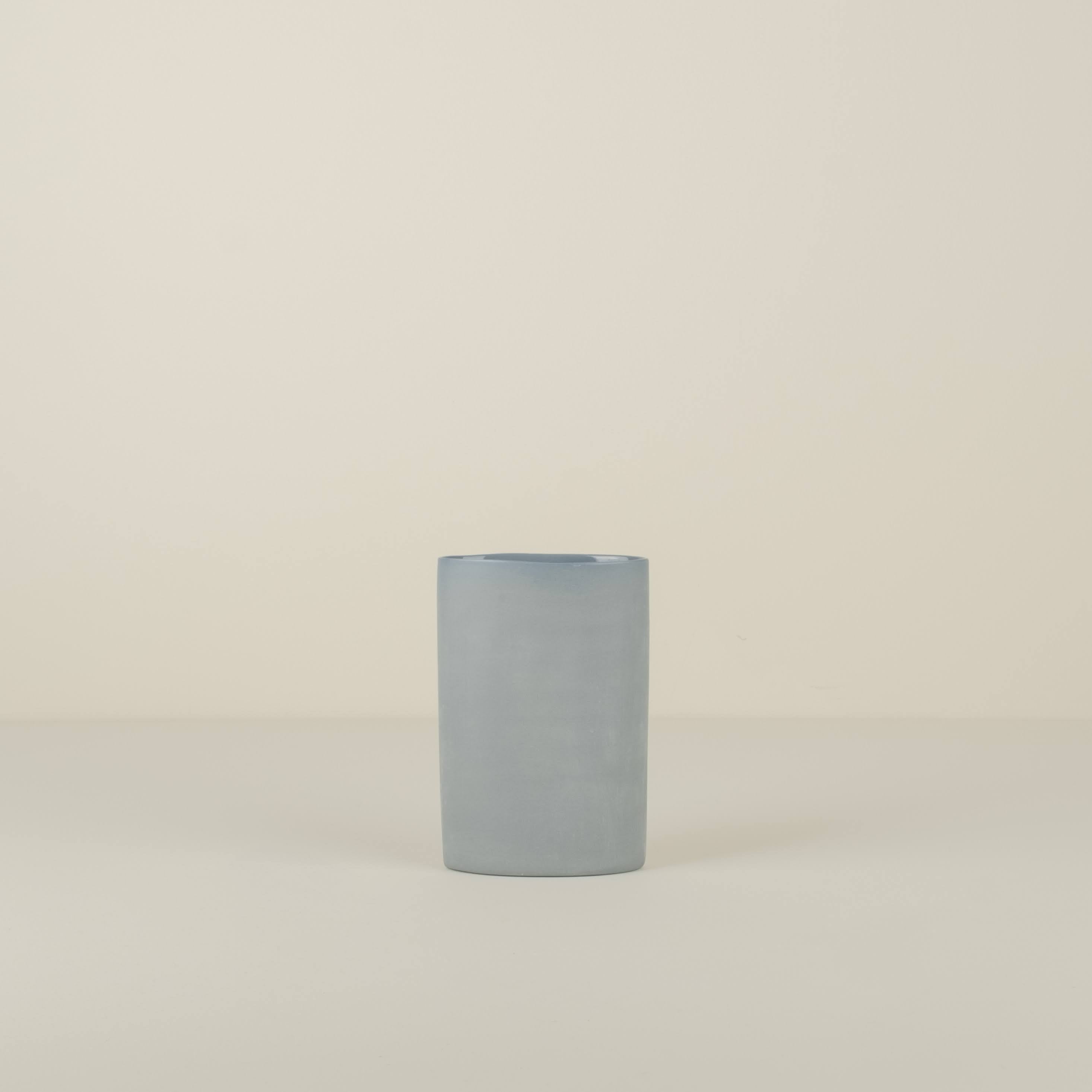 Oval Vase Small, Steel