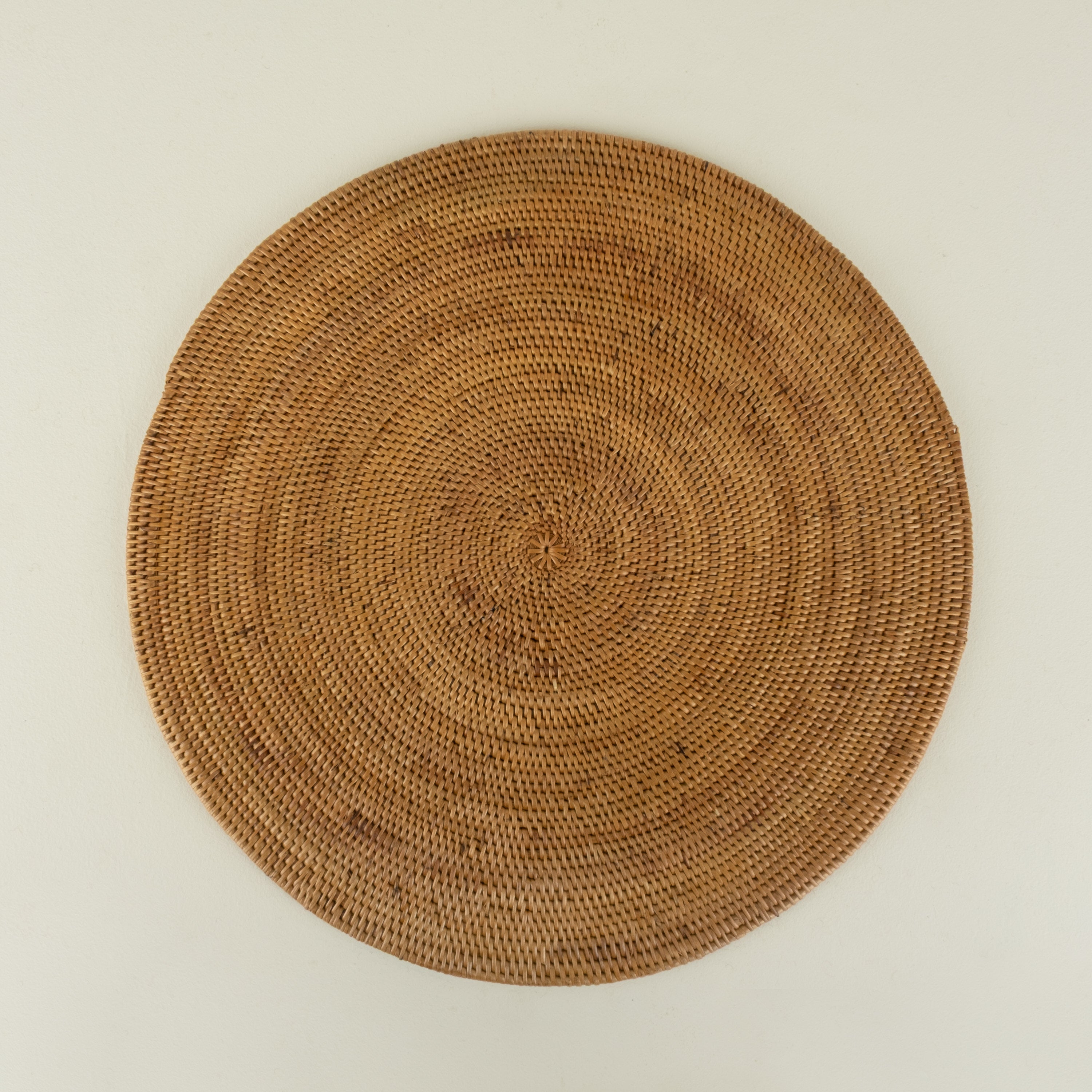 round natural wicker placemat