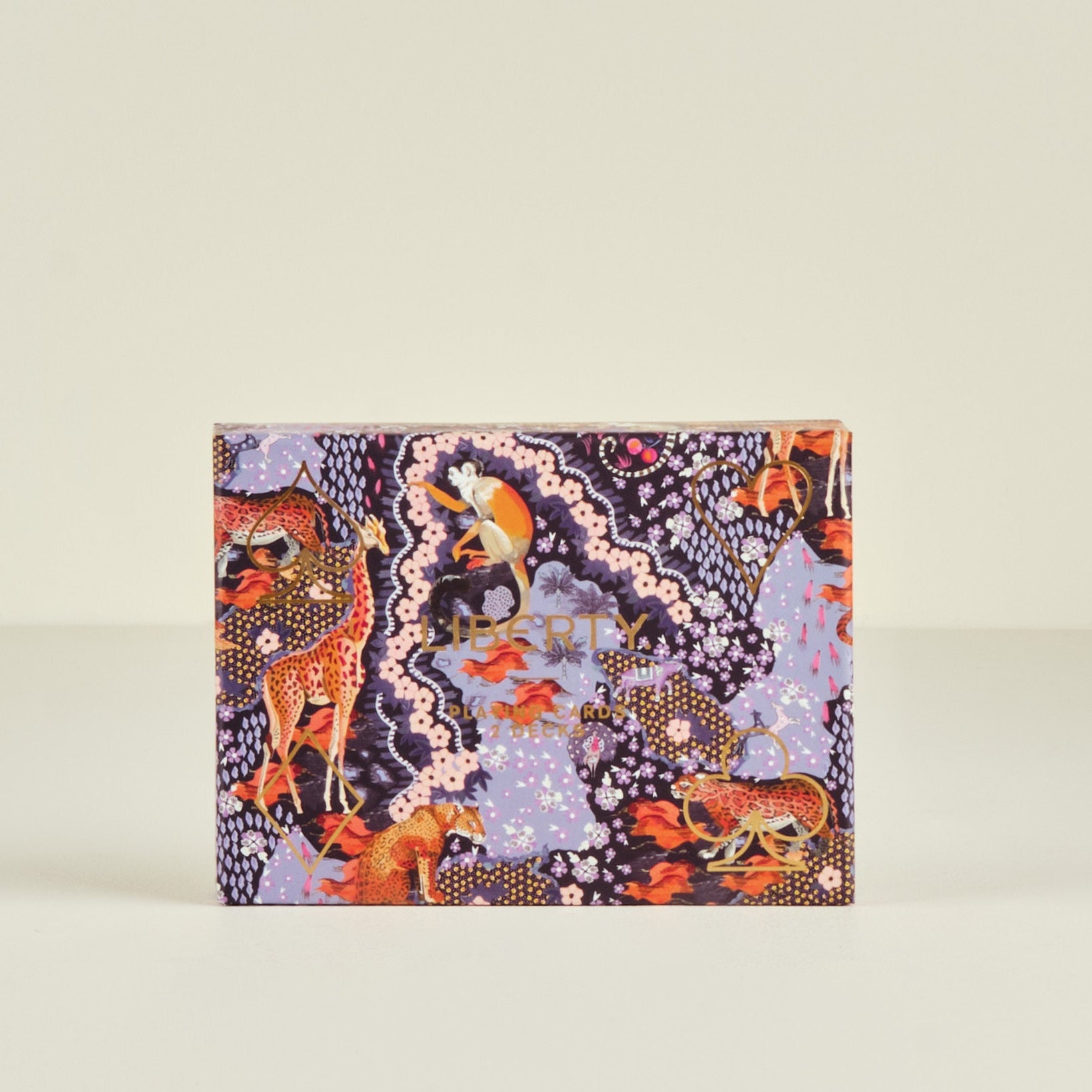 Small rectangular card with a colorful pattern on a beige background
