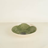 Poppy Flower Medium Salad Bowl Dark Green