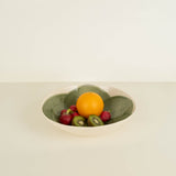 Poppy Flower Medium Salad Bowl Dark Green