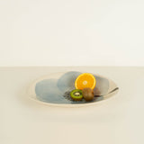 Poppy Flower Oval Pebble Bowl Duck Egg