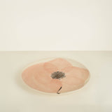 Poppy Flower Cake Plate Pink