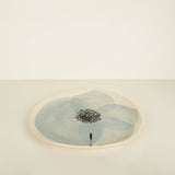 Poppy Flower Cake Plate Duck Egg