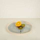 Poppy Flower Cake Plate Duck Egg
