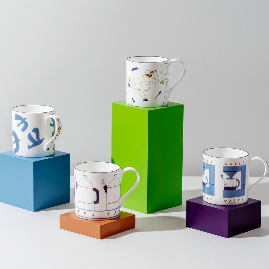 Tea Time Bone China Mug, Richard Brendon X Print Club London