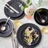 Roda Black Coupe Salad/Dessert Plate