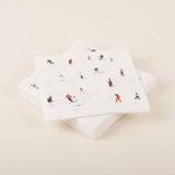 Crowded Slopes Paper Cocktail Napkins