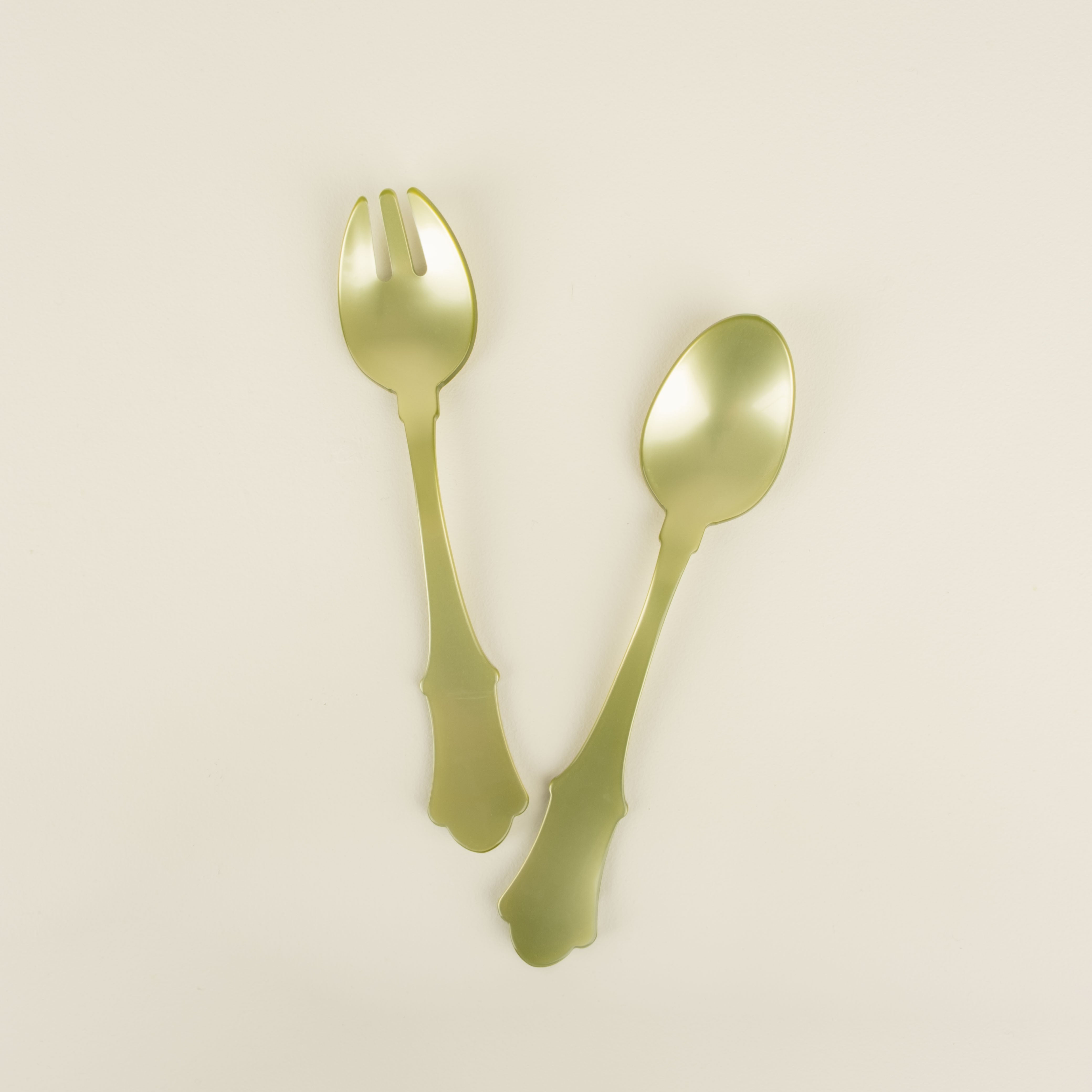 Old Fashioned Salad Servers, Mossv