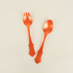 Old Fashioned Salad Servers, Orange