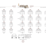August Dormeuse Sectional, Left Facing