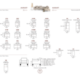 August Dormeuse Sectional, Left Facing