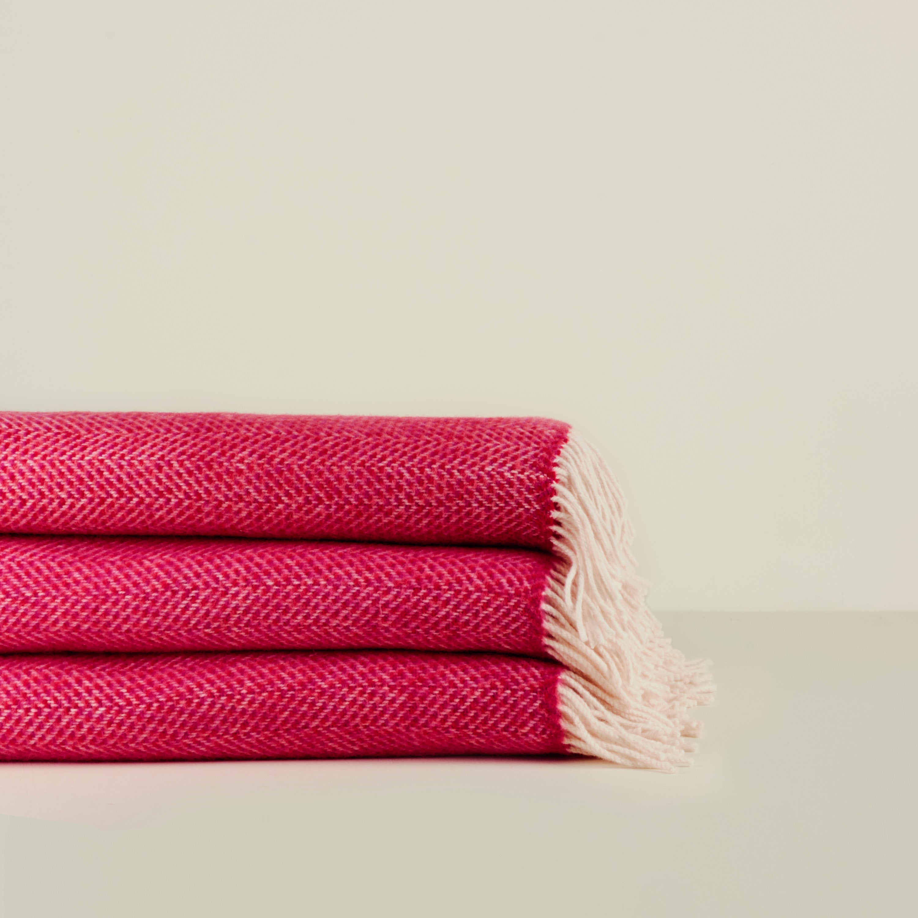 Raspberry Cashmere Throw Merino Wool Cashmere Herringbone Throw – HOPSON GRACE