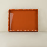 Medium Orange Lacquered Scallop Tray