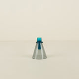 Teal/Smoke Glass Candlestick