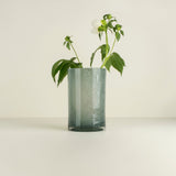Tall Cylindrical Vase,  Old Green