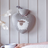 Heart Hot Water Bottle, Sheep