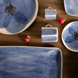 Poppy Flower Medium Salad Bowl Blue