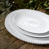 Medium Pearl White Oval Platter