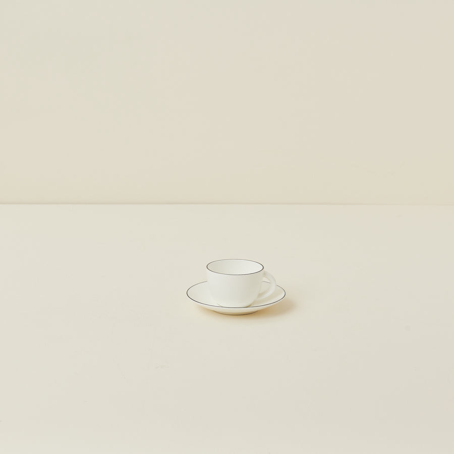 À Table Espresso Cup w/ Saucer, Black Line