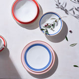 Capri Coupe Salad/Dessert Plates, Set/7, Assorted Colors