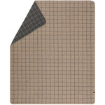 checkered throw grey and beige