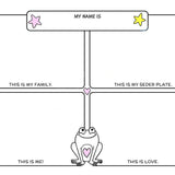 Children's coloring page with a frog character and text boxes for coloring.