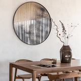 FLOOR MODEL | Round Aged Wall Mirror 47"