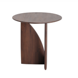 FLOOR SAMPLE | Floor Model Teak Geometric Brown Side Table