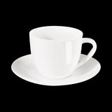 A Table White Dinnerware Collection Espresso Cup and Saucer