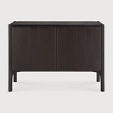 Pi Sideboard, Varnished Teak, Dark Brown, 2 Doors