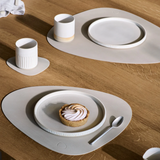 Nupo Curve Recycled Leather Placemat, Oyster