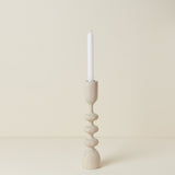 Spool Candlestick, Pickled Ash, Small