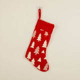 Christmas Tree Stocking, Red & Natural