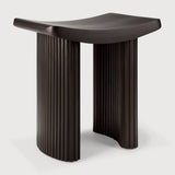 Roller Max Stool, Mahogany Dark Brown