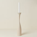 Lily Candlestick,, Pickled Ash, Tall