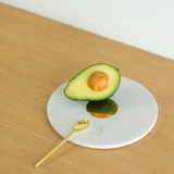 Marble and Brass Trivet