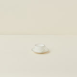 A Table Black Line Dinnerware Collection Espresso Cup and Saucer