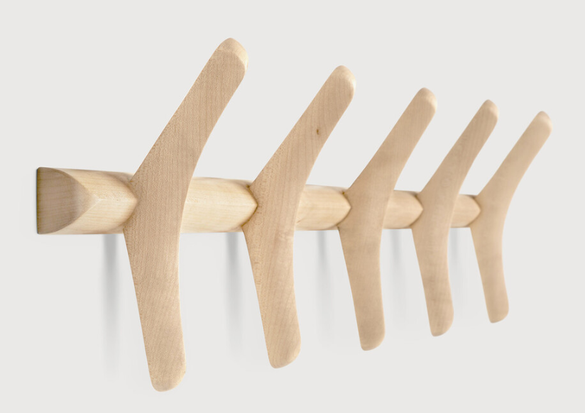 PI Coat Wall Rack, Sycamore