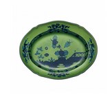 Oriente Italiano Large Oval Platter, Malachite