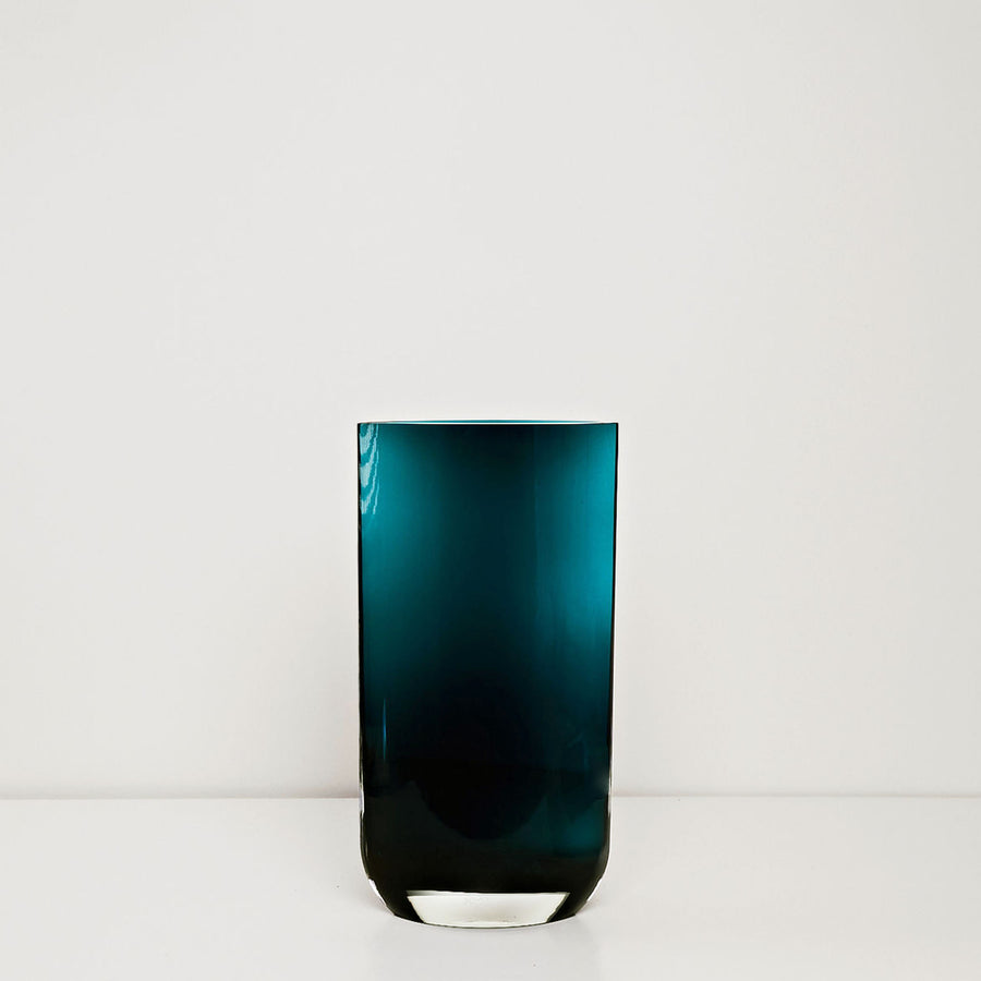 Blade Vase, Petroleum Green