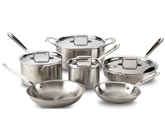 All-Clad D5 Brushed Collection, 10-Piece Stainless Set