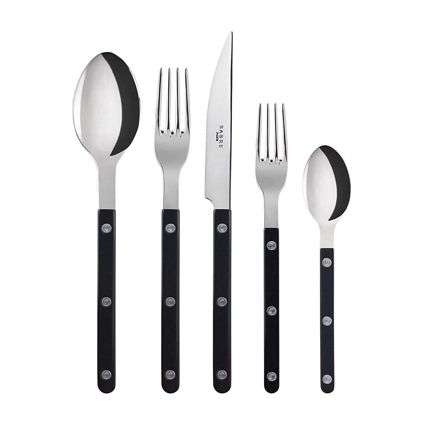 Bistrot 5-Piece Place Setting, Black