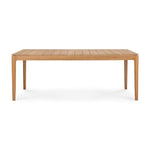 Bok Outdoor Dining Table, Black Teak 78.5"
