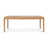 Bok Outdoor Dining Table, Black Teak 78.5"